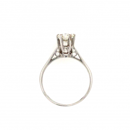 Vintage witgouden ring met diamant ref. 10316