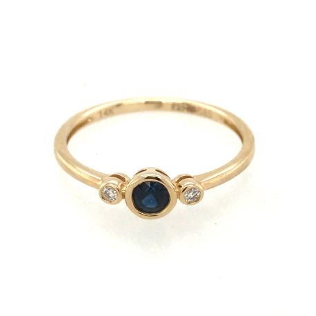 Gouden ring met saffier en diamant ref. 10373