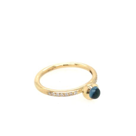 Gouden ring met topaas en diamanten ref. 15943