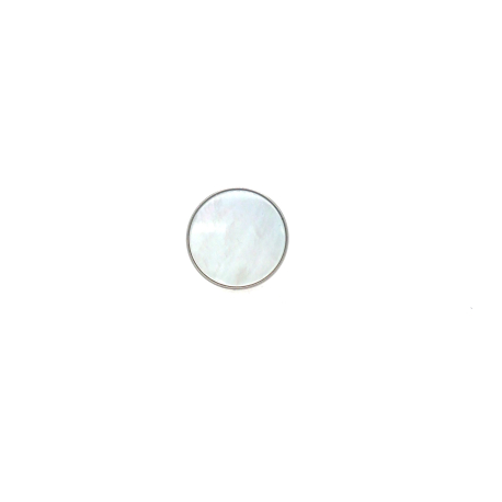 Charlotte Color Button  14 mm parelmoer wit
