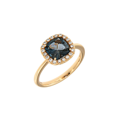 Gouden ring met topaas en diamanten ref. 930100361200012
