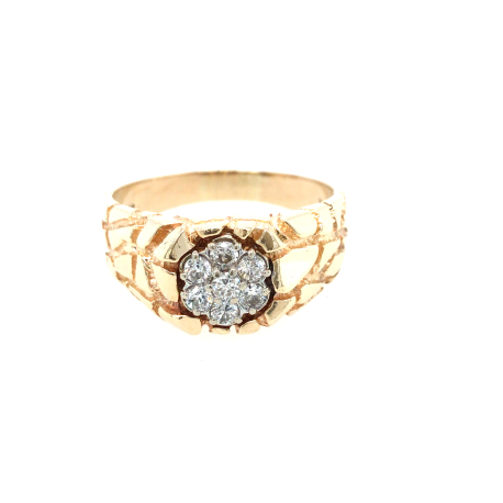 Vintage 9 karaats ring met diamant ref. 940100500100012
