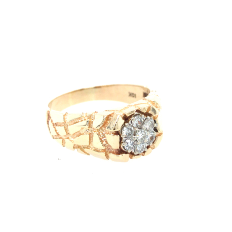 Vintage 9 karaats ring met diamant ref. 940100500100012