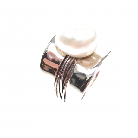 Zilveren ring met zoetwaterparel ref. 5262