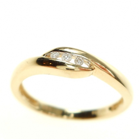 Geelgouden ring met diamant ref. 14211