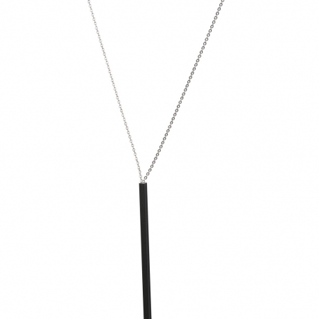 Edelstalen collier met aluminium ref. 11454