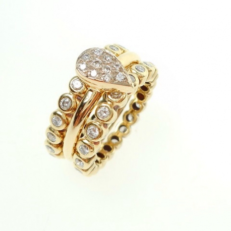 Gouden ring met diamant ref 11595