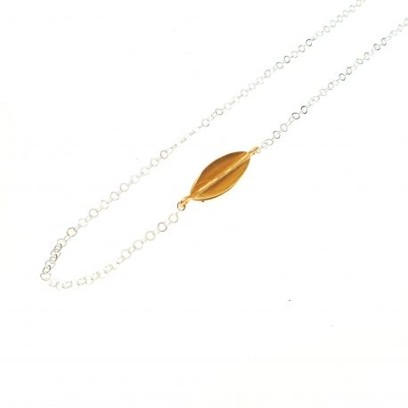 Zilveren collier met vergulde hanger ref. 11827