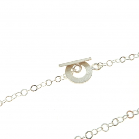 Zilveren collier met vergulde hanger ref. 11827