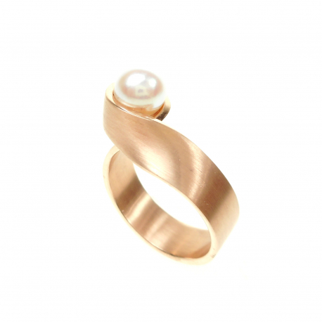 Gouden ring met parel ref. 12952