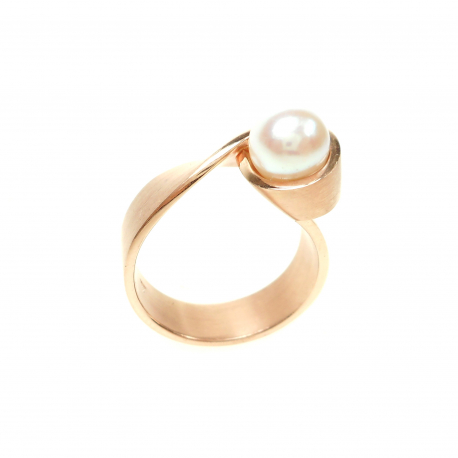 Gouden ring met parel ref. 12952