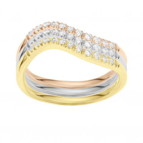 Geelgouden ring met diamant ref. 13505
