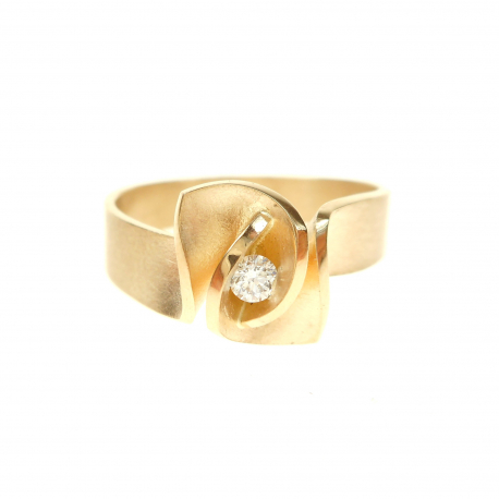 Geelgouden ring met diamant ref. 13597