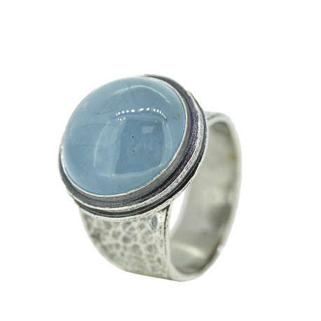 Zilveren ring met aquamarijn ref. 12624
