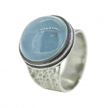 Zilveren ring met aquamarijn ref. 12624