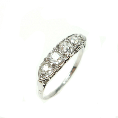Platina ring met bolsjewiek geslepen diamanten ref. 12919