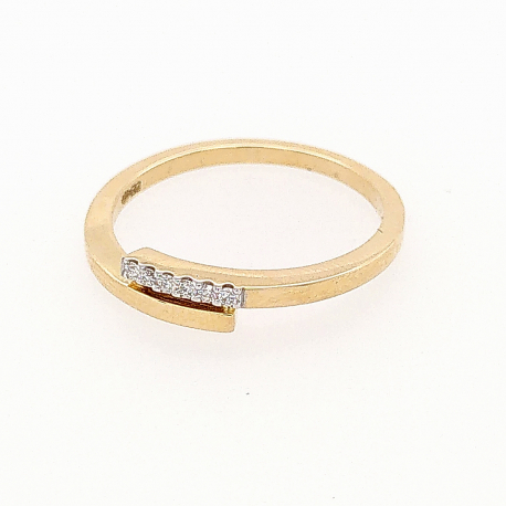 Geelgouden ring met diamant ref. 14349