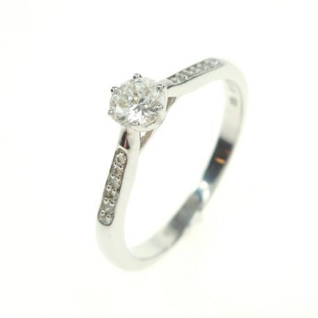 Witgouden ring met diamant ref. 10758