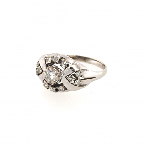 Witgouden ring met diamant ref. 14755