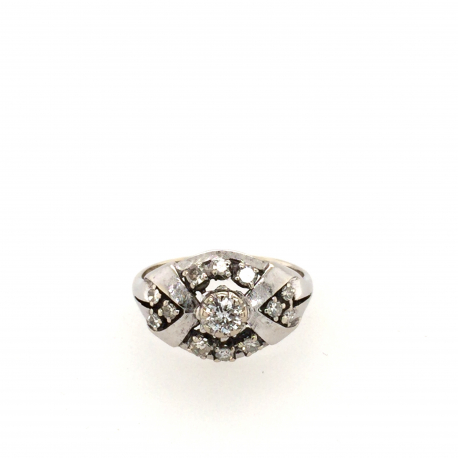 Witgouden ring met diamant ref. 14755