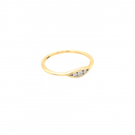 Geelgouden ring met diamant ref. 15168