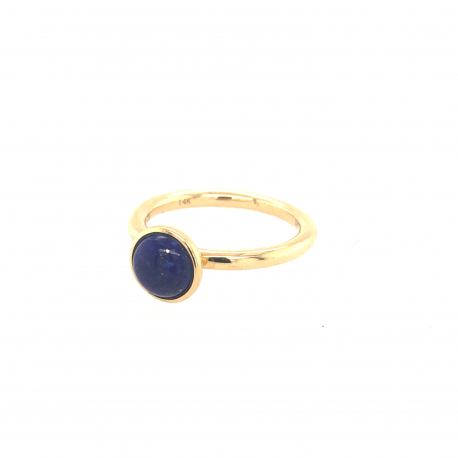 Geelgouden ring met lapis lazuli ref. 15180