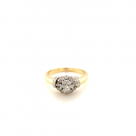 Vintage gouden ring met diamant ref. 15527