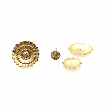 Gouden oorsieraden met diamant ref. 15628
