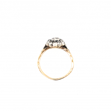 Vintage gouden ring met roosdiamant ref. 15661