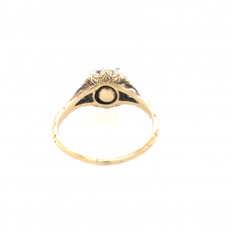 Vintage gouden ring met roosdiamant ref. 15661