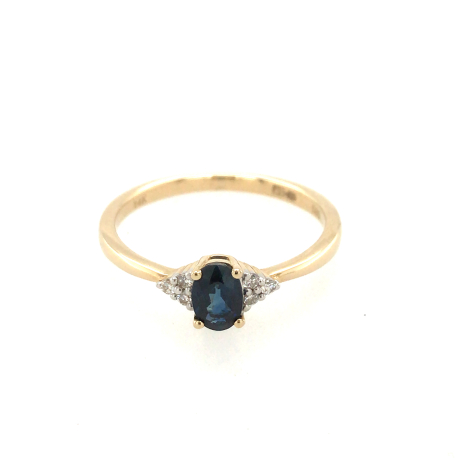 Gouden ring met saffier en diamant ref. 15736