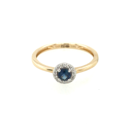 Gouden ring met saffier en diamant ref. 15737