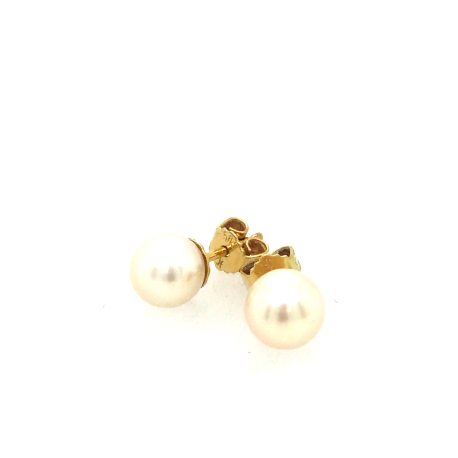 Vintage gouden oorknoppen met parel ref. 15838
