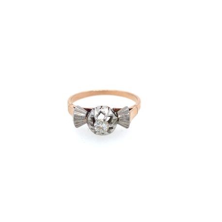 Vintage gouden ring met diamant ref. 15929