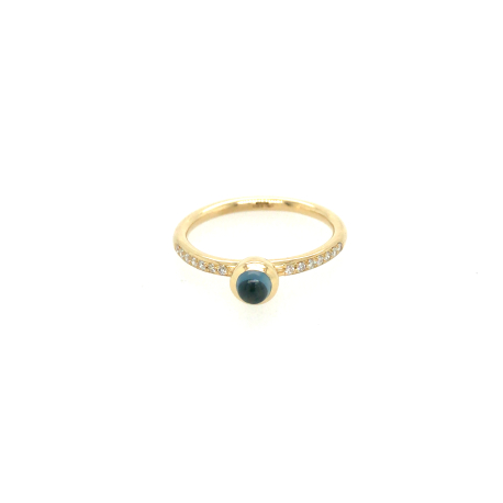 Gouden ring met topaas en diamanten ref. 15943