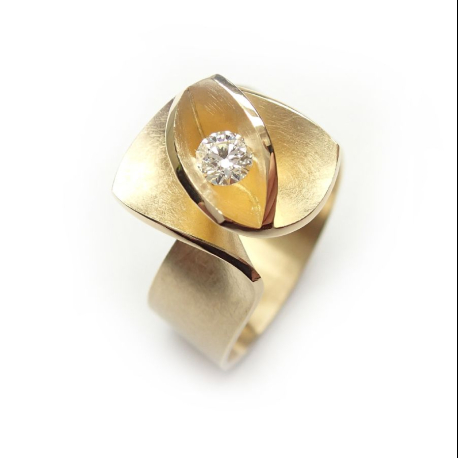 Gouden ring met diamant ref. 9785
