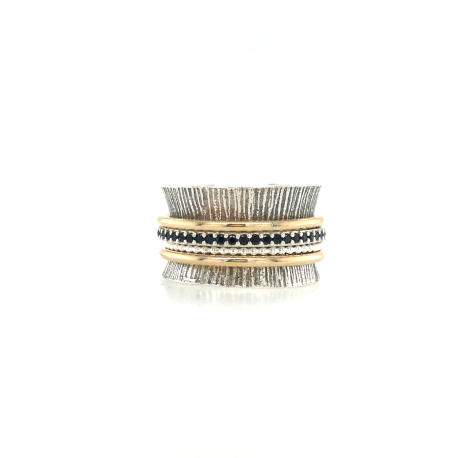 Zilveren ring met zwarte zirconia ref. 930100590500012