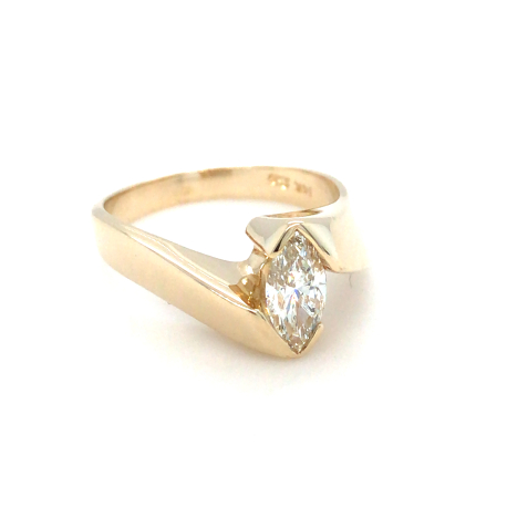 Vintage gouden ring met diamant ref. 930100871000012