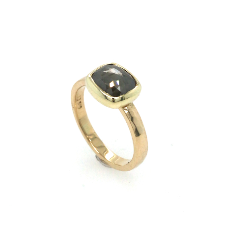 Vintage gouden ring met grijze diamant ref. 930101211100012