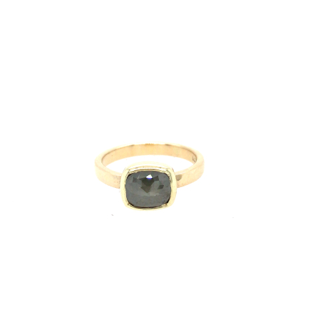 Vintage gouden ring met grijze diamant ref. 930101211100012