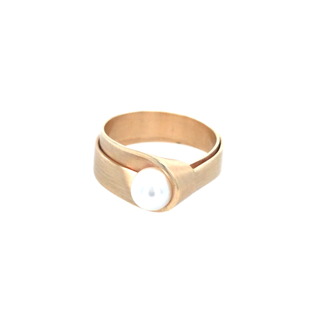 Rosegouden ring met zuidzeeparel ref. 10974