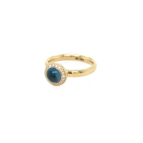 Gouden ring met topaz en diamanten ref. 940100470100012