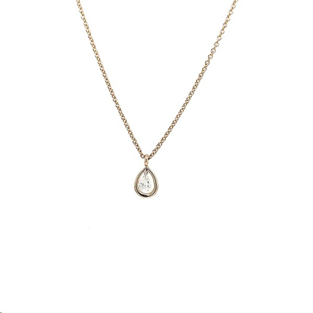 Gouden collier met diamant