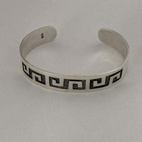 Vintage zilveren armband met geometrisch motief ref. V5