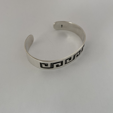 Vintage zilveren armband met geometrisch motief ref. V5