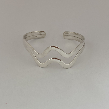 Zilveren armband met golvende vorm ref. V9