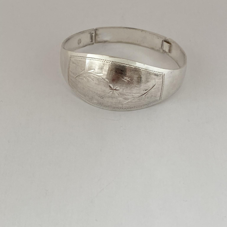 Vintage zilveren armband met gegraveerd detail ref. V11