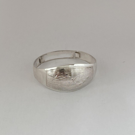 Vintage zilveren armband met gegraveerd detail ref. V11